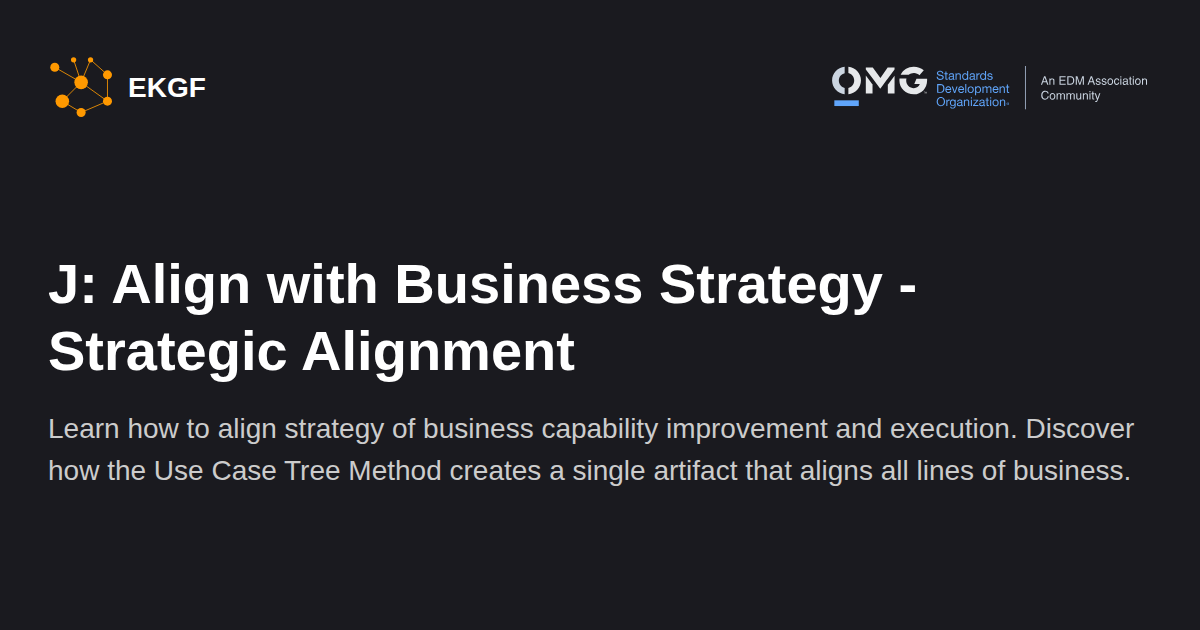J: Align with Business Strategy - Strategic Alignment - Use Case Tree ...
