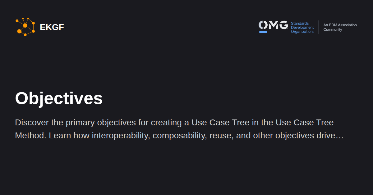 Objectives - Use Case Tree Method